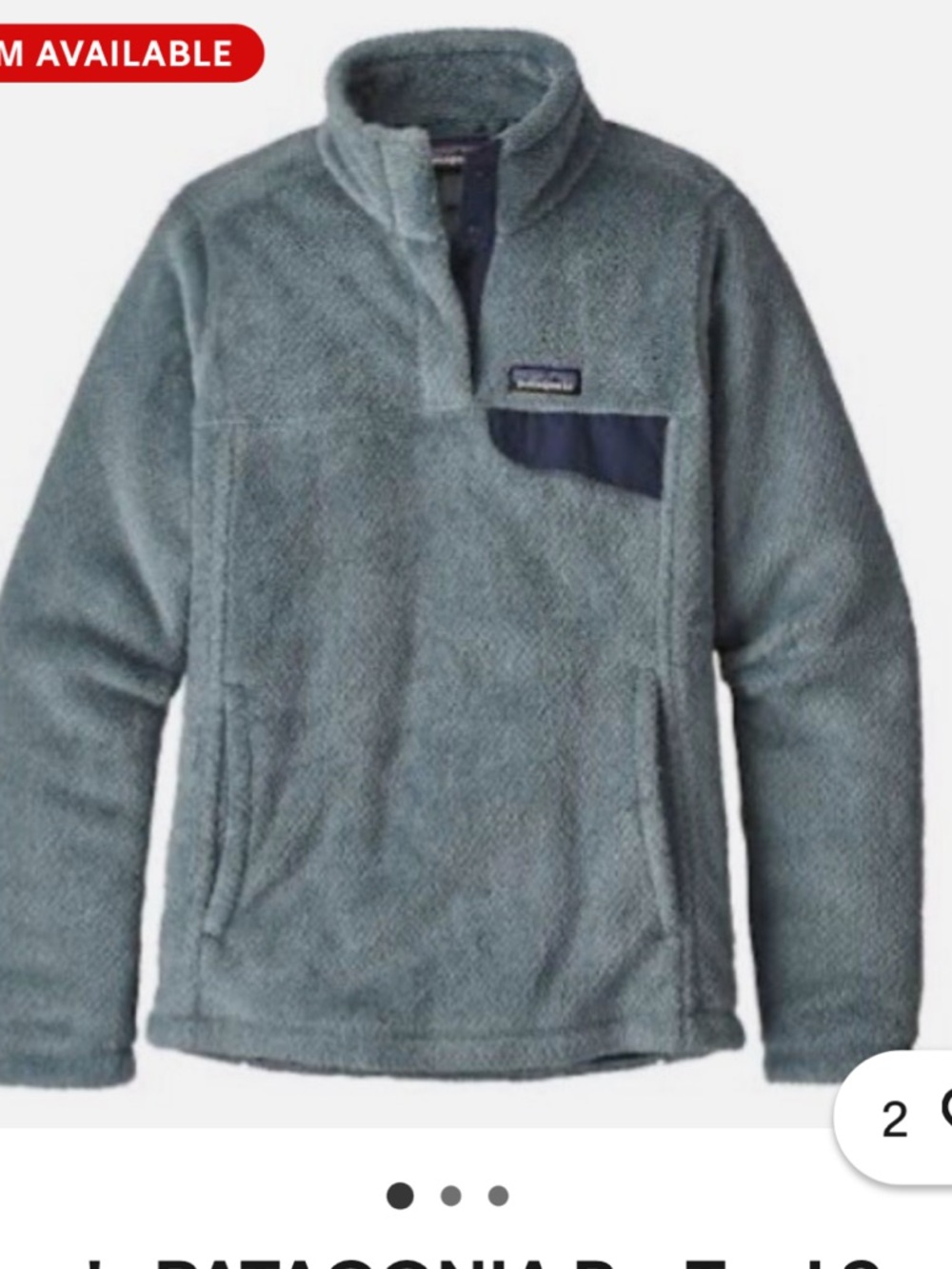 Patagonia Women's Re-Tool Snap-T Pullover - Shadow Blue with Navy Trim L